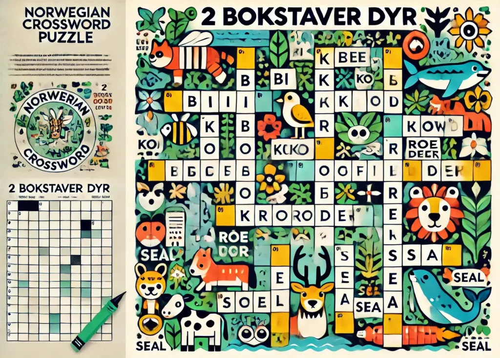 2 bokstaver dyr kryssord