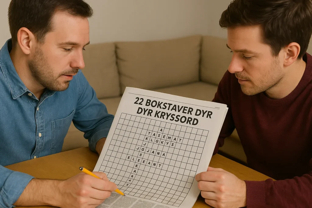 22 Bokstaver Dyr i Kryssord