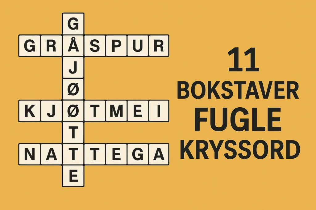 11 Boksatver Fuglen Kryssord