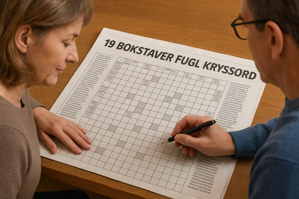 19 Bokstaver Fugl Kryssord