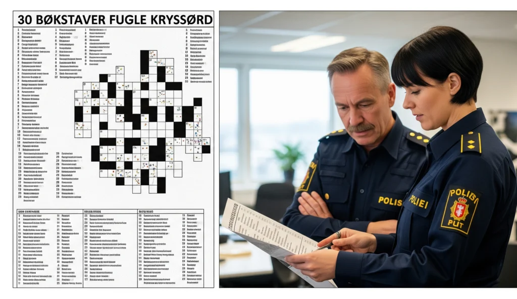 30 Bokstaver Fugl Kryssord