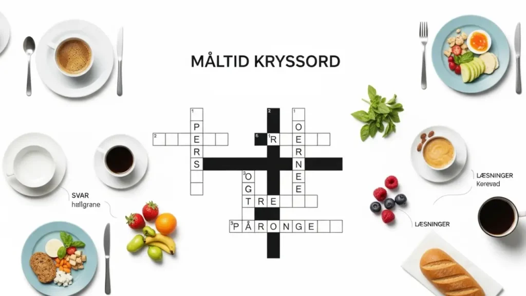 Måltid Kryssord