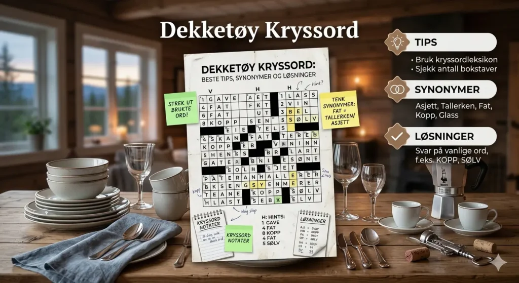 Dekketøy Kryssord