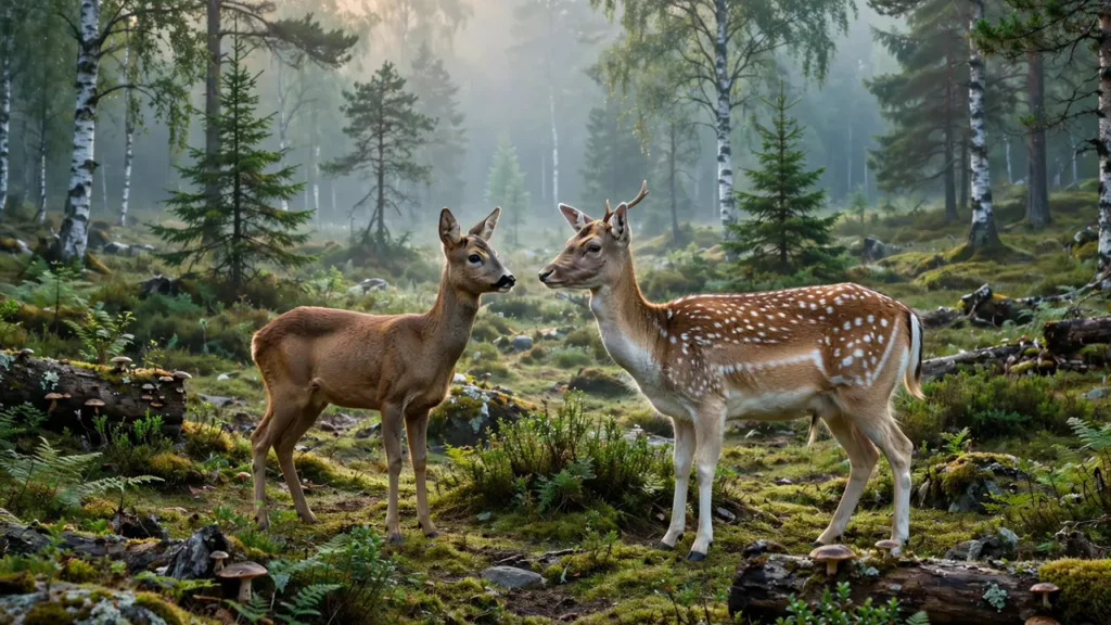 Rådyr og dådyr i skogen – hjortedyr i kryssord